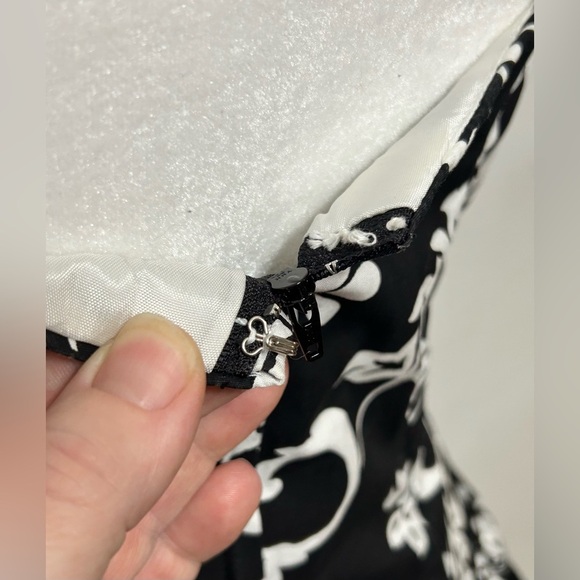 Jessica McClintock Gunne Sax Y2K Strapless Floral Damask Homecoming Dress - Picture 9 of 12